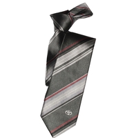 Grey Multi Striped 7cm Silk Tie