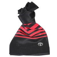 Black/Red 140x24cm Silk Scarf