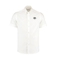 Gents White Oxford Short Sleeve Tailored Shirt